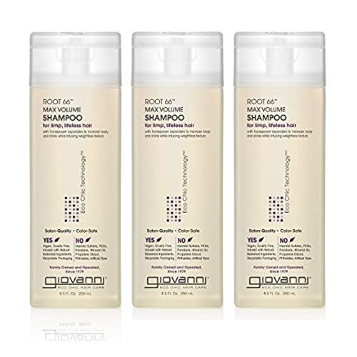 GIOVANNI Root 66 Max Volume Shampoo, 8.5 oz. for Fine Lifeless Ha...
