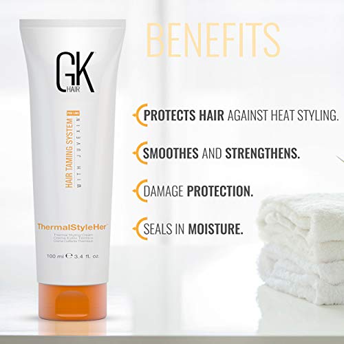 GK HAIR Global Keratin ThermalStyleHer Hair Cream 3.4 Fl Oz/100m...