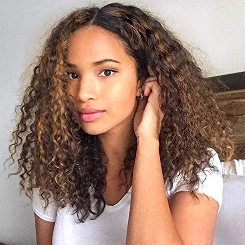 Ombre Brown Blonde Highlights Colored Curly Wave Brazilian Virgin...