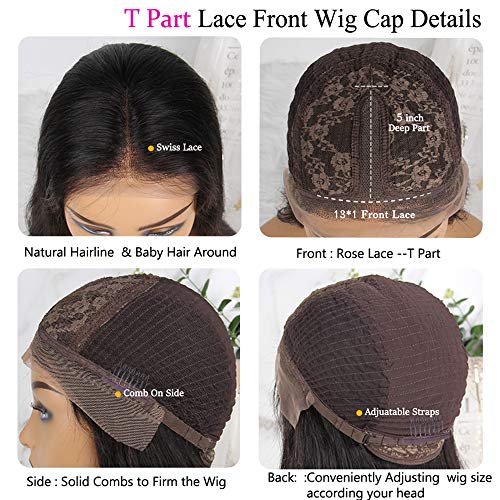 Ombre Brown Curly Wave Human Hair Wigs for Black Women 13X1 Lace ...