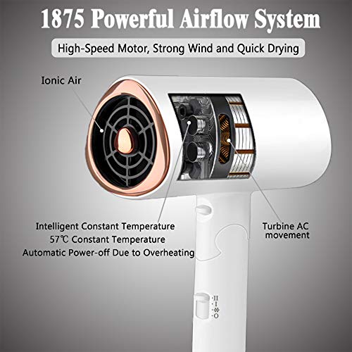 Ionic Hair Dryer ,Lightweight Blow Dryer for Travel with Diffuser...