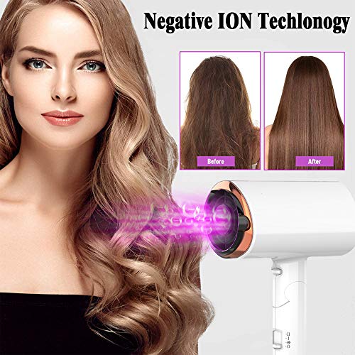 Ionic Hair Dryer ,Lightweight Blow Dryer for Travel with Diffuser...