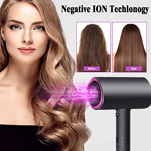 Ionic Hair Dryer with Diffuser,Lightweight Blow Dryer for Travel,...