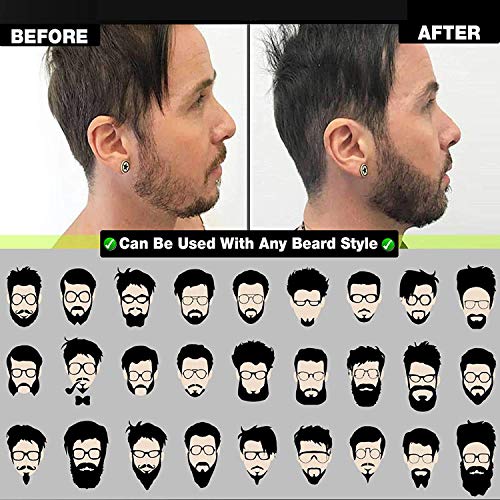 2 Packs Beard Pencil Filler Black with Brush and Beard Styling ...