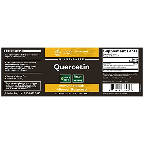 Global Healing Quercetin 250 mg Supplement to Support Immune Syst...