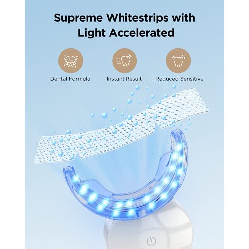 Teeth Whitening Strips with Light, 28 Dentist-Level White Strips ...