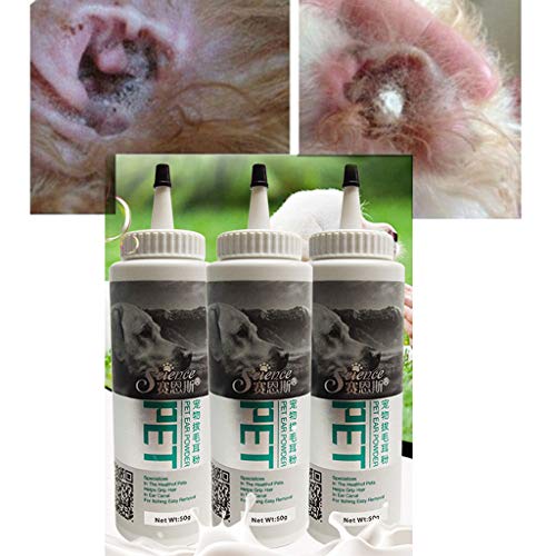 Glumes Pet Ear Cleaner, Ear Powder Quick Heals Pet Ear Infections...