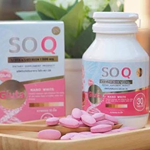 SOQ Gluta Collagen 10000mg .Reduces dark spots freckles Whitening...