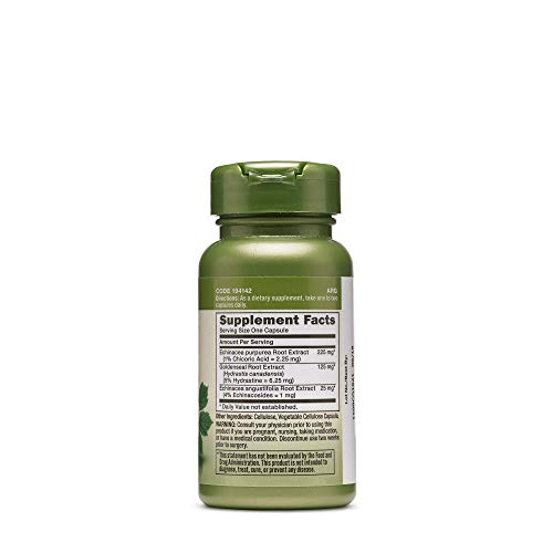GNC Herbal Plus Echinacea & Goldenseal, 50 Capsules, Supports Nat...