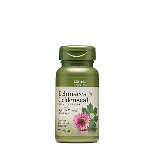 GNC Herbal Plus Echinacea & Goldenseal, 50 Capsules, Supports Nat...