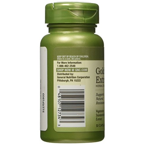 GNC Herbal Plus Goldenseal Root Extract 200mg, 50 Capsules, Suppo...