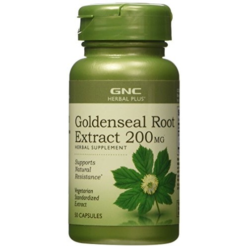 GNC Herbal Plus Goldenseal Root Extract 200mg, 50 Capsules, Suppo...