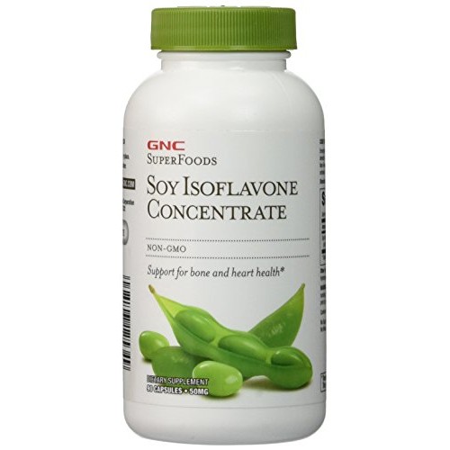 GNC SuperFoods Soy Isoflavone Concentrate, 90 Capsules, Supports ...