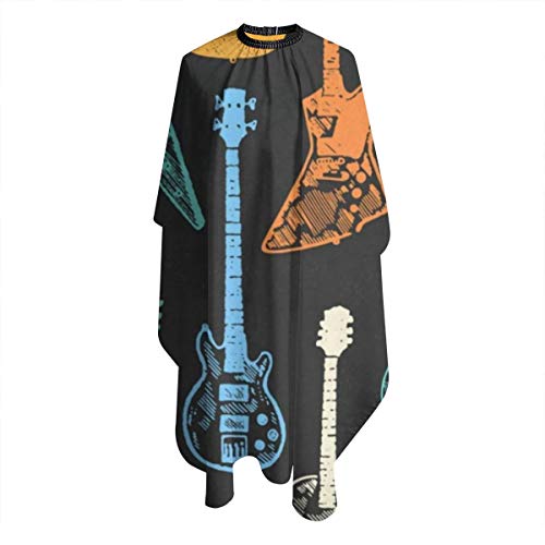 Colorful Guitar Collection Salon Barber Cape Hairdressing, Hairdr...