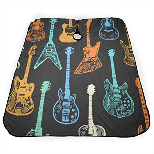 Colorful Guitar Collection Salon Barber Cape Hairdressing, Hairdr...