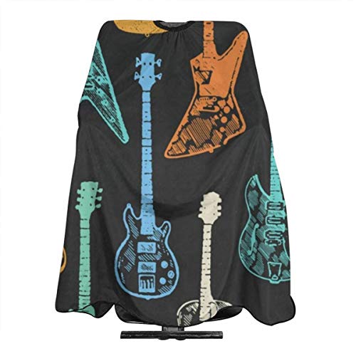 Colorful Guitar Collection Salon Barber Cape Hairdressing, Hairdr...