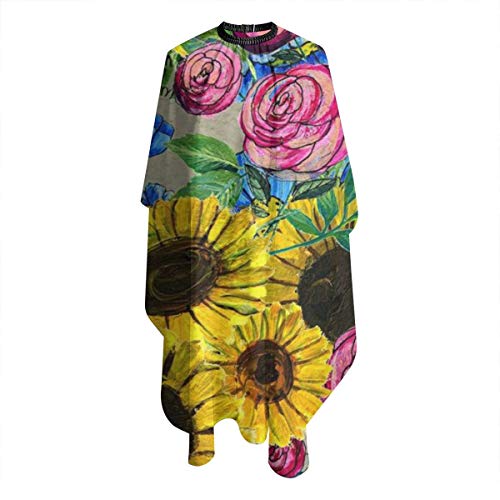 Watercolor Sunflower Salon Hair Cut Hairdressing Hairdresser Wate...
