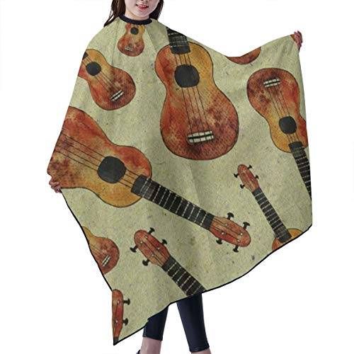 Watercolor Ukulele Music Professional Salon Cape Polyester Haircu...