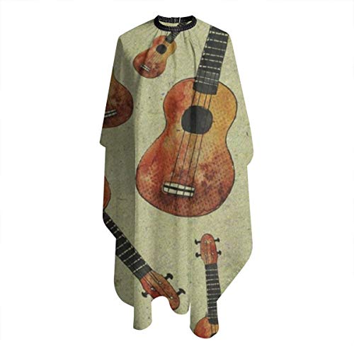 Watercolor Ukulele Music Professional Salon Cape Polyester Haircu...