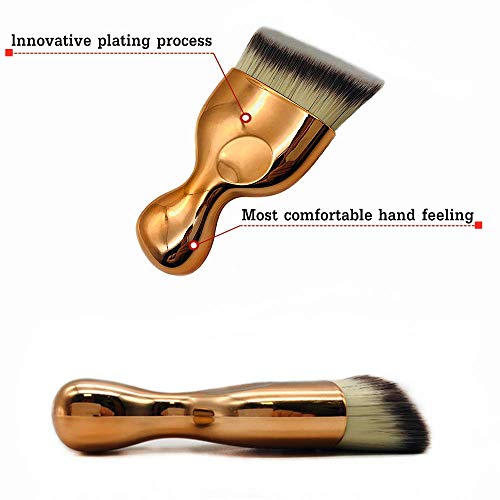 Angled Flat Foundation Brush High Density Face Body Kabuki Makeup...