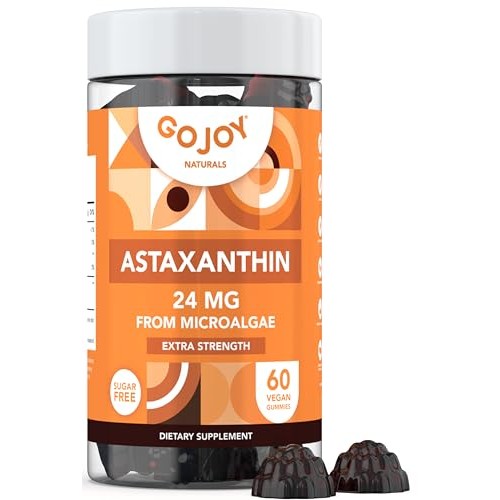 GOJOY NATURALS Chewable Astaxanthin Gummies - Natural Astaxanthin...