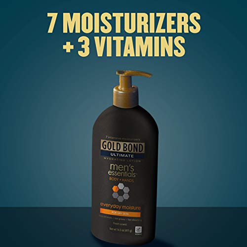 Gold Bond Mens Everyday Essentials Lotion, Fresh Scent, 14.5 Oun...