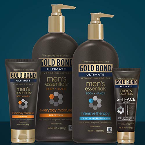 Gold Bond Mens Everyday Essentials Lotion, Fresh Scent, 14.5 Oun...
