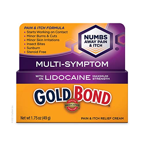 Gold Bond Pain & Itch Relief Cream with Lidocaine, gold, 1.75 Ounce