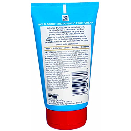 GOLD BOND Therapeutic Foot Cream, 4 Oz 4 Pack