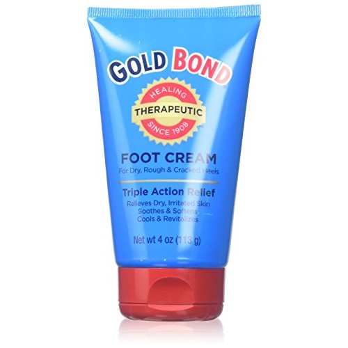 Gold Bond Triple Action Foot Cream, 4 Ounce Tube Pack of 6