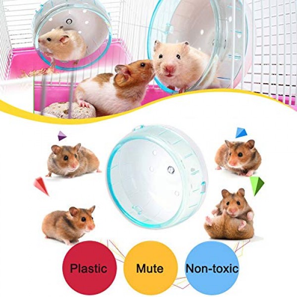 4.7 Inches Small Size Silent Hamster Wheel, Hamster Toys for Hams...