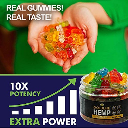 Large Hemp Gummies for Stress Relief Gummy - Great for Pain, Inso...