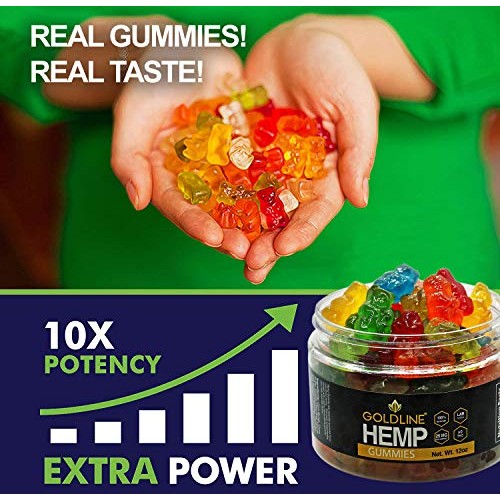 Large Hemp Gummies for Stress Relief Gummy - Great for Pain, Inso...
