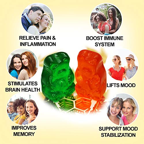 Large Hemp Gummies for Stress Relief Gummy - Great for Pain, Inso...