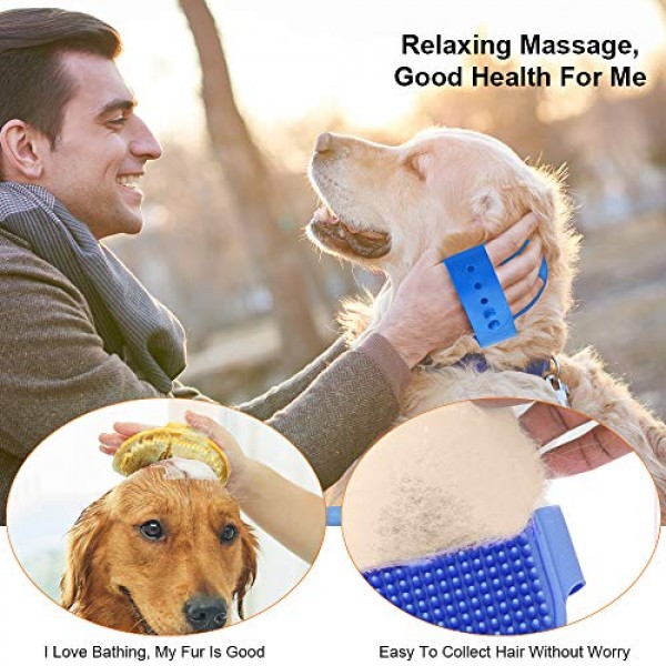 4PCS Upgraded Dog Grooming Brush and Comb Set, Gentle Dog Shampoo...