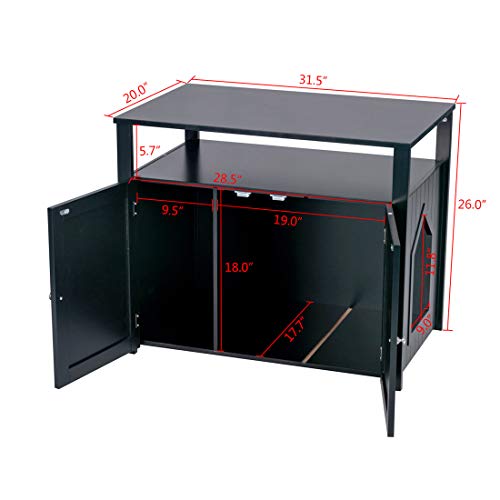 Good Life Double-Door Pet Crate Cat Washroom Hidden Cat Litter Bo...
