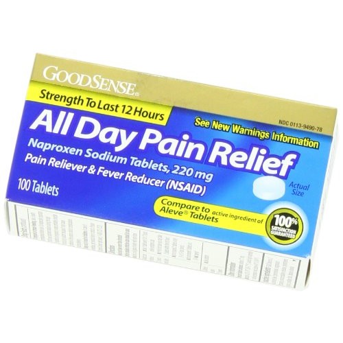 GoodSense All Day Pain Relief, Naproxen Sodium Tablets 220mg, 100...