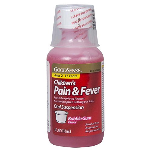 GoodSense Childrens Pain Reliever Oral Suspension Liquid, Bubble...