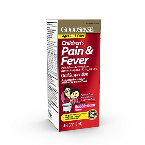 GoodSense Childrens Pain Reliever Oral Suspension Liquid, Bubble...