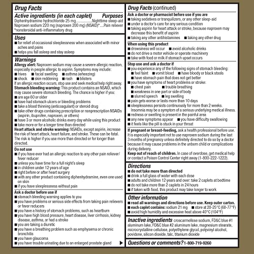 GOODSENSE Naproxen Sodium, 220mg/ Diphenhydramine Hydrochloride, ...