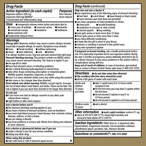 GoodSense Naproxen Sodium Tablets 220 mg, Pain Reliever and Fever...