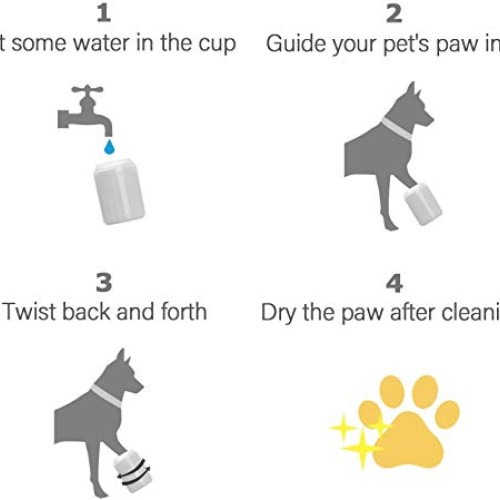 Goodoubles Pet Foot Washing Cup Dog Cat Puppy Paw Cleaner Portabl...