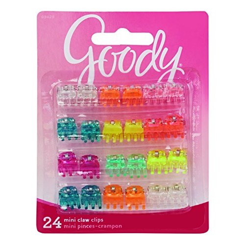 Goody Girls Classics Mini Claw Clips, 24 Count