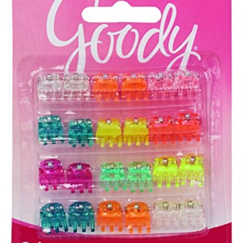 Goody Girls Classics Mini Claw Clips, 24 Count