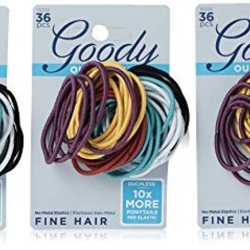 Goody Ouchless No Metal Hair Elastics, Brooke, 2 mm, 36 Count