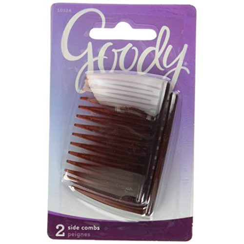 GOODY Side Hair Combs, Mock Tortoise, 2 Count