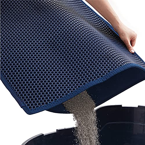 Gorilla Grip Durable Honeycomb Cat Litter Box Mat, Water Resistan...