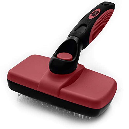 Gorilla Grip Pet Brush with Easy Clean Button, Reduces Shedding, ...