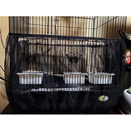 Gosear Bird Cage Skirt, Bird Cage Cover Soft Ventilated Mesh Pet ...