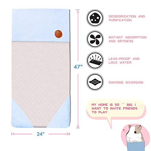 GOSMOO MKT Small Animals Guinea Pig Reusable Pee Pad Bed House Wa...